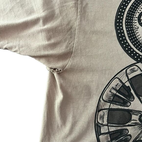 Vintage Thrashed Time Don’t Wait Hustling Don’t Stop 3X Tall T Shirt - Picture 2 of 16